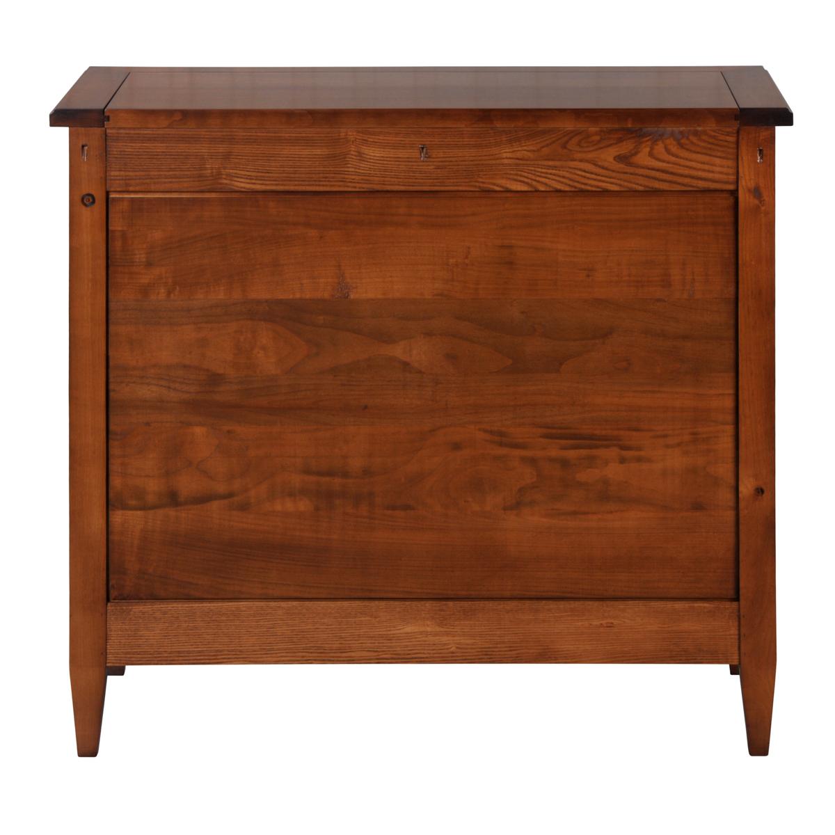 Cassettiera a 4 cassetti in stile francese Directoire in legno massiccio di ciliegio - Commodinette in vendita 5
