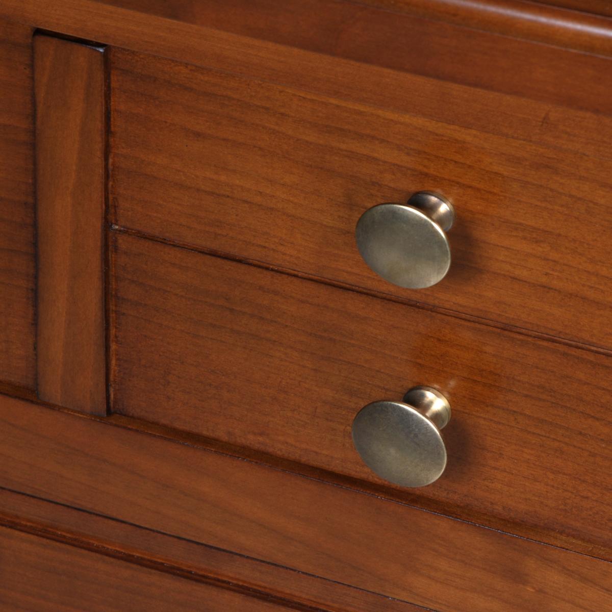 Fatto a mano Cassettiera a 4 cassetti in stile francese Directoire in legno massiccio di ciliegio - Commodinette in vendita