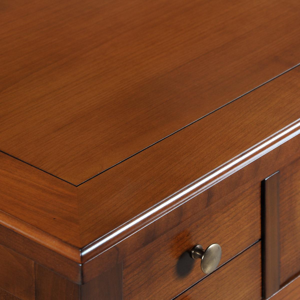 Cassettiera a 4 cassetti in stile francese Directoire in legno massiccio di ciliegio - Commodinette In condizioni Nuovo in vendita a Landivy, FR