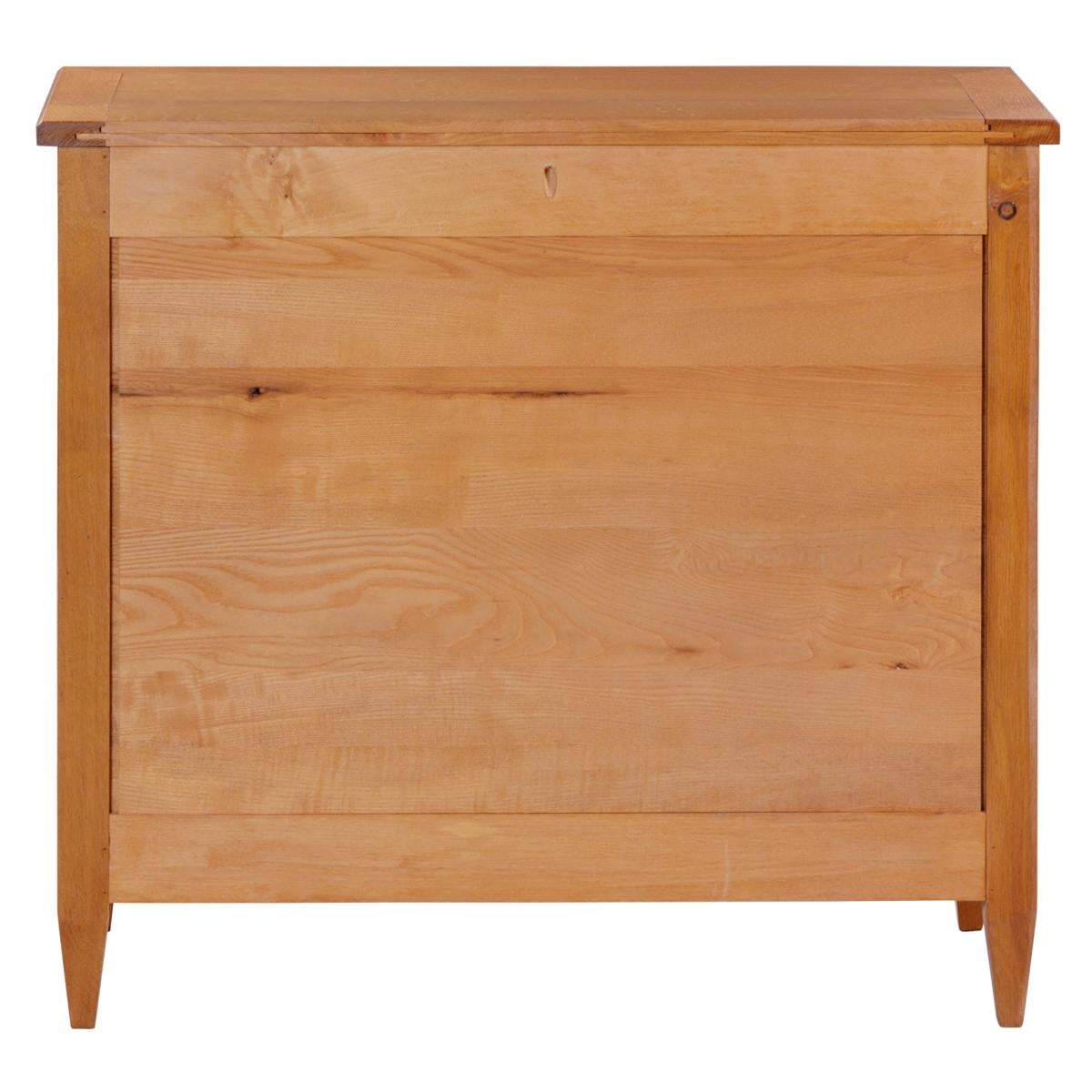 French Directoire Style 4-drawer Chest - Commode in solid oak For Sale 4
