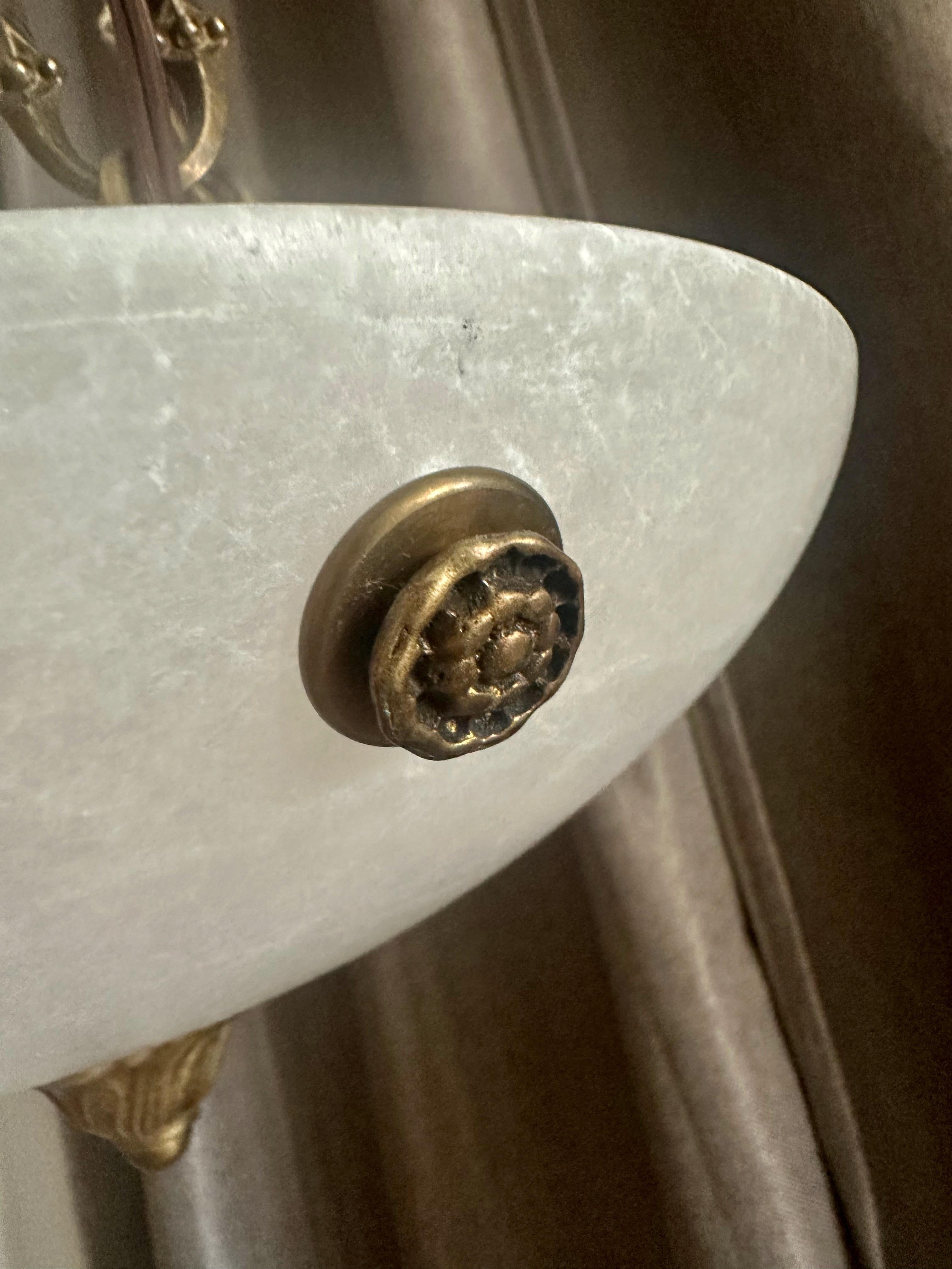 Lampadario a sospensione in alabastro in stile Directoire francese in vendita 6