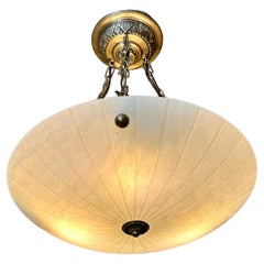 French Directoire Style Alabaster Chandelier Pendant Light
