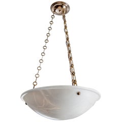French Directoire Style Alabaster Pendant Light