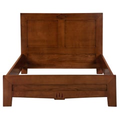 French Directoire Style Bed Frame in Stained Solid Cherry