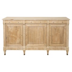 French Directoire Style Bleached Walnut Enfilade with Doric Style Pilasters