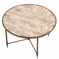 French Directoire Style Brass Coffee or End Table, C 1950.