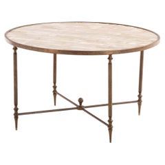 French Directoire Style Brass Coffee or End Table, C 1950.
