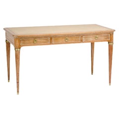 French Directoire Style Cerused Mahogany Desk, circa 1940