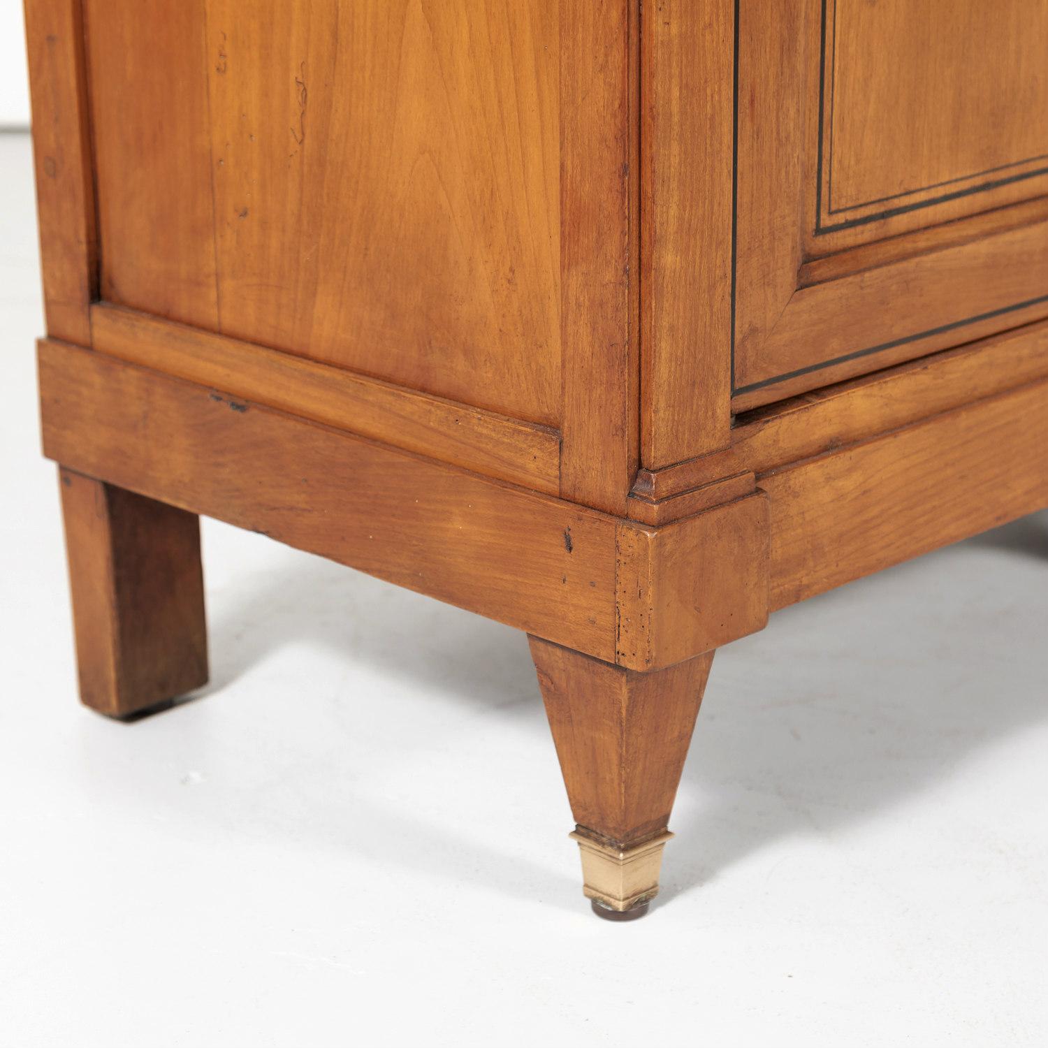 French Directoire Style Cherry Enfilade Buffet with Ebony Inlay 8