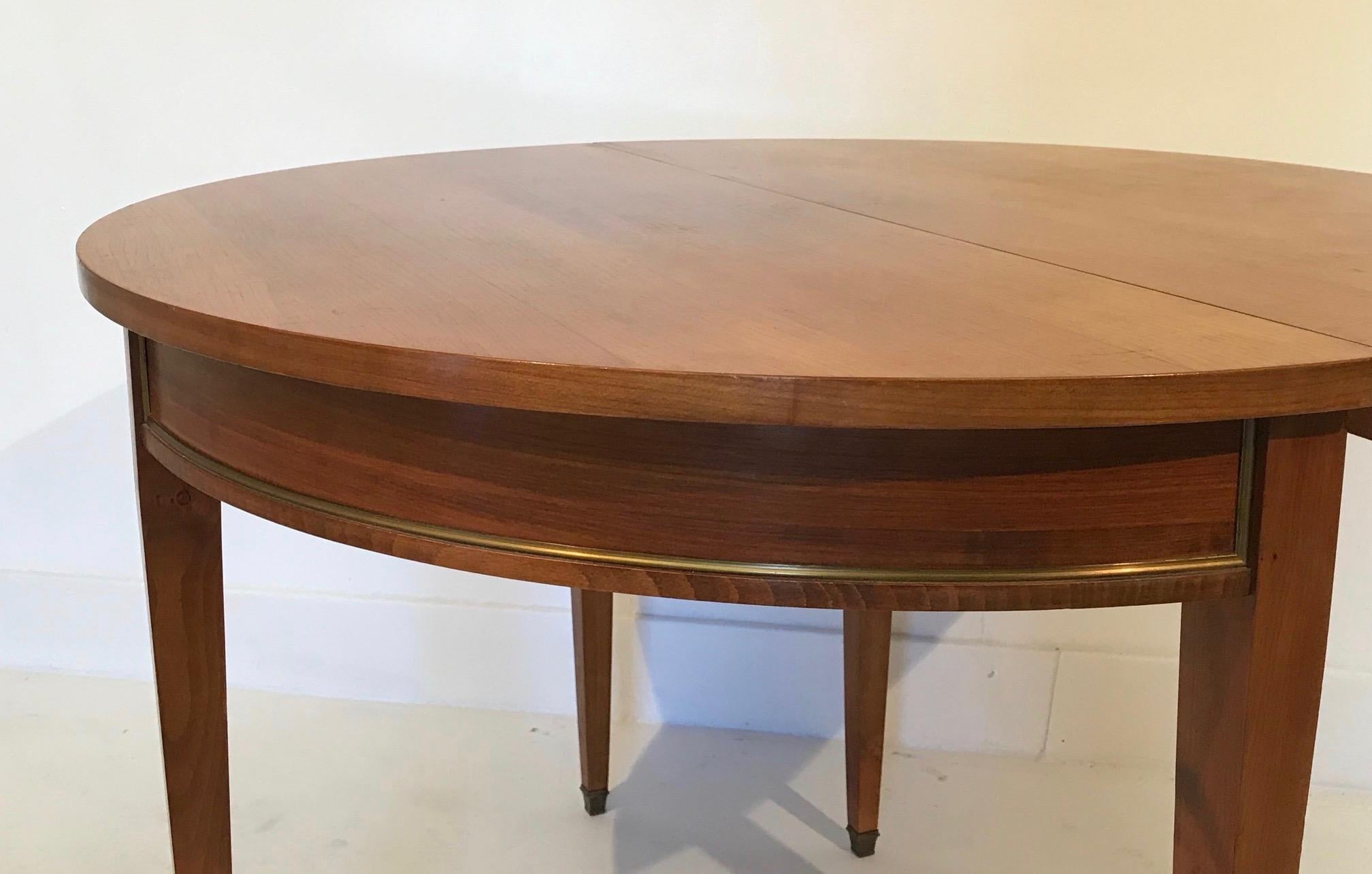 French Directoire Style Cherrywood Demilune Table 1