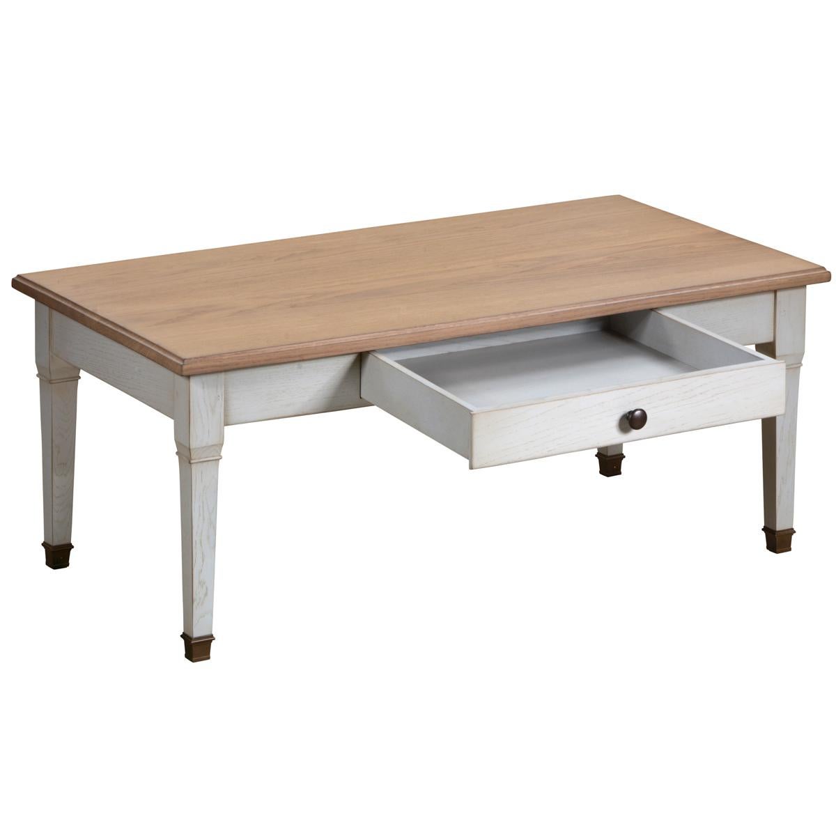 Français Table basse en bois de chêne massif de style directoire français en vente