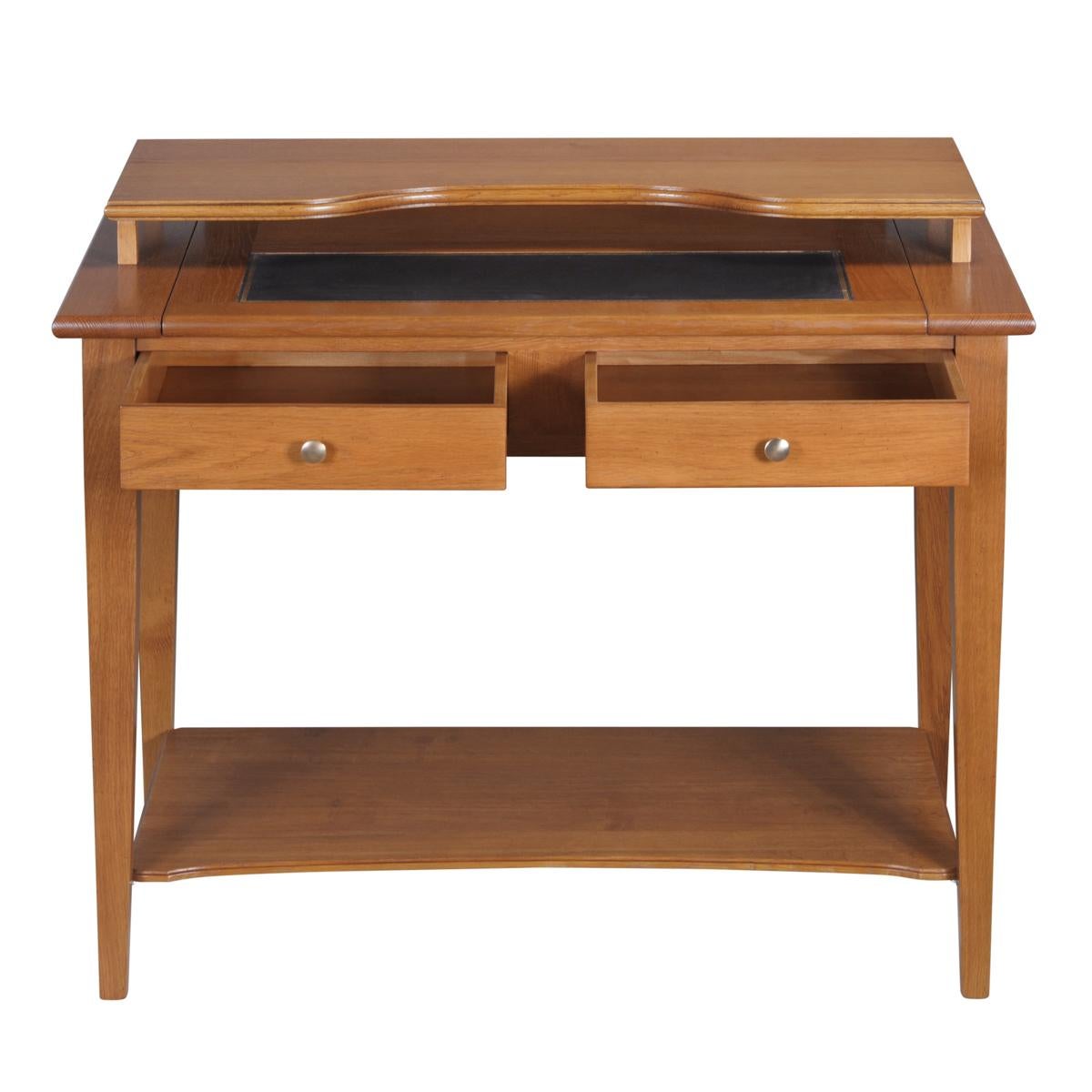 French Directoire style desk in oak  In New Condition For Sale In Landivy, FR