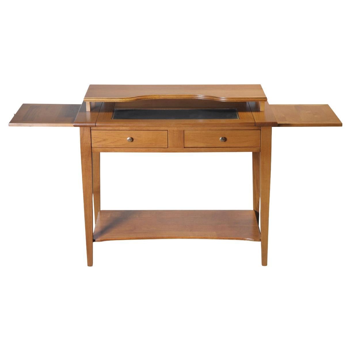 French Directoire style desk in oak  For Sale
