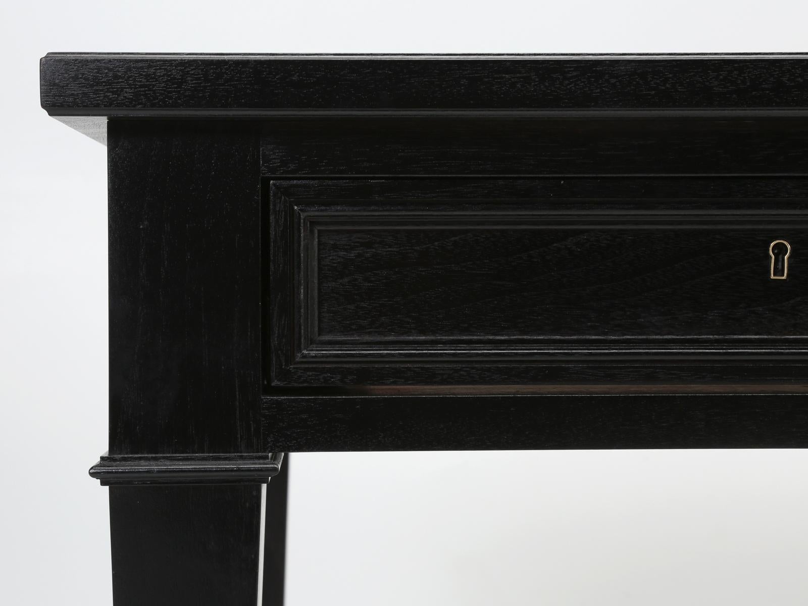 French Directoire Style Ebonized Solid Mahogany Desk in Any Dimension For Sale 6