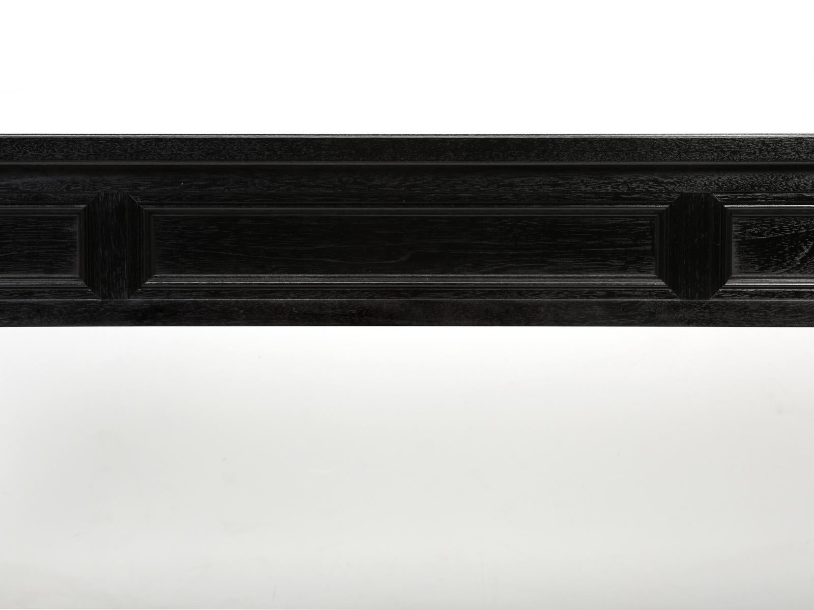 French Directoire Style Ebonized Solid Mahogany Desk in Any Dimension For Sale 10