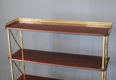 French Directoire Style Gilt Metal Mounted Étagère Shelves