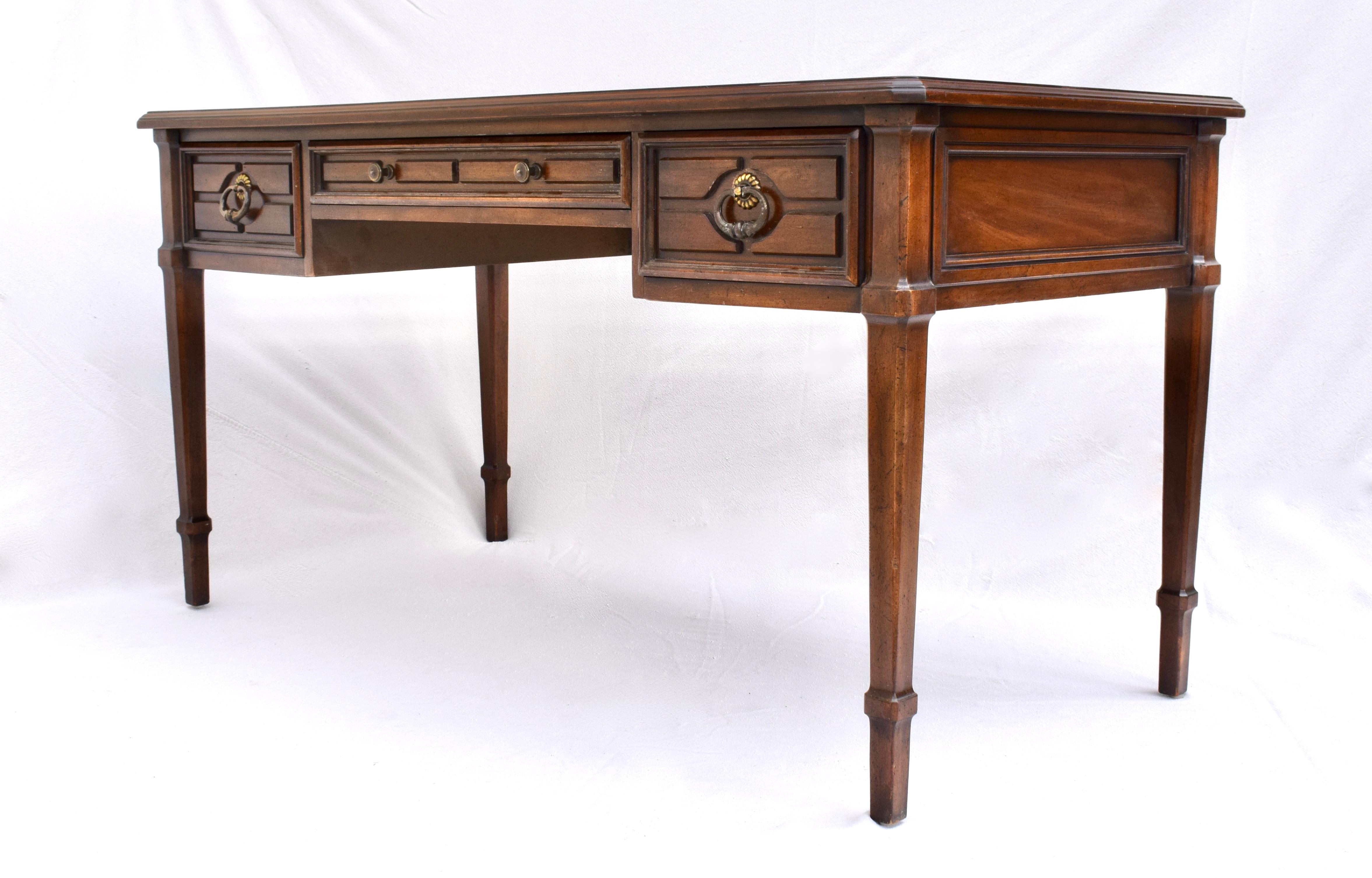 20th Century French Directoire Style Leather Top Desk