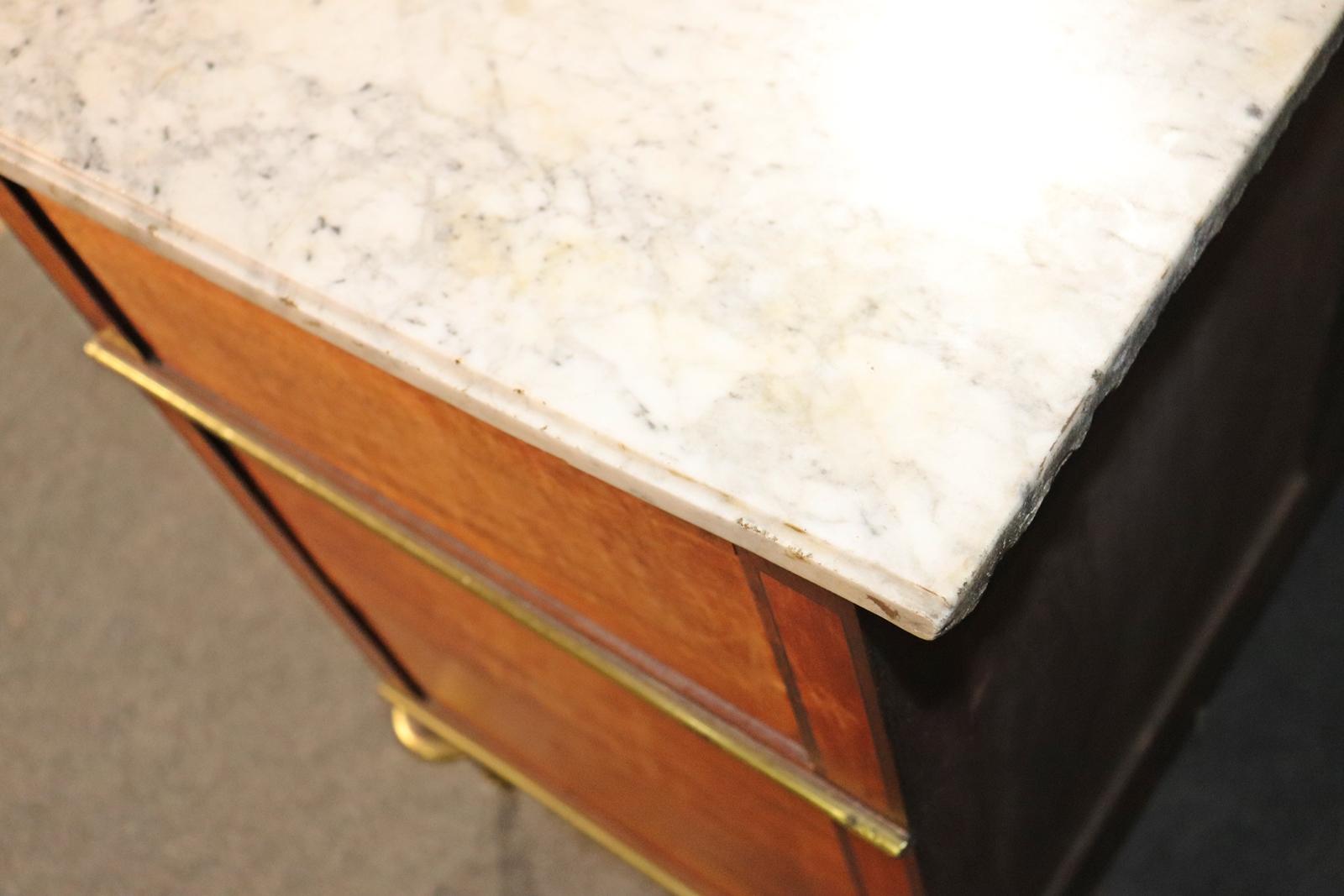 French Directoire Style Louis XVI Marble Top Commode, Circa 1920 7