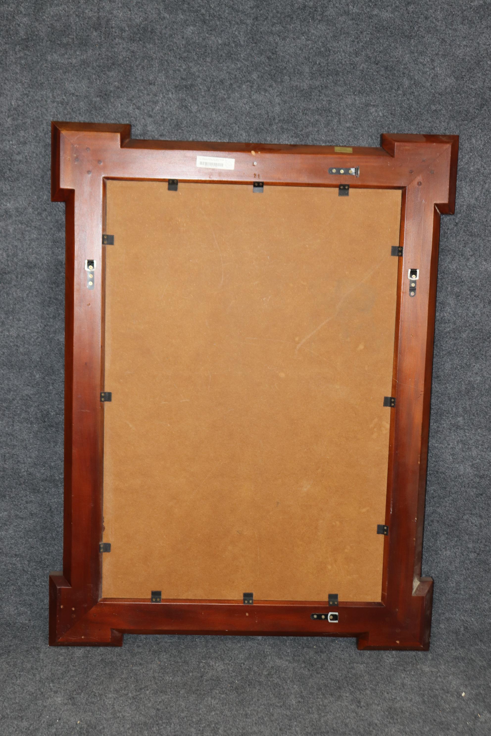 French Directoire Style Mahogany and gold detailed Rectangular Mirror 1