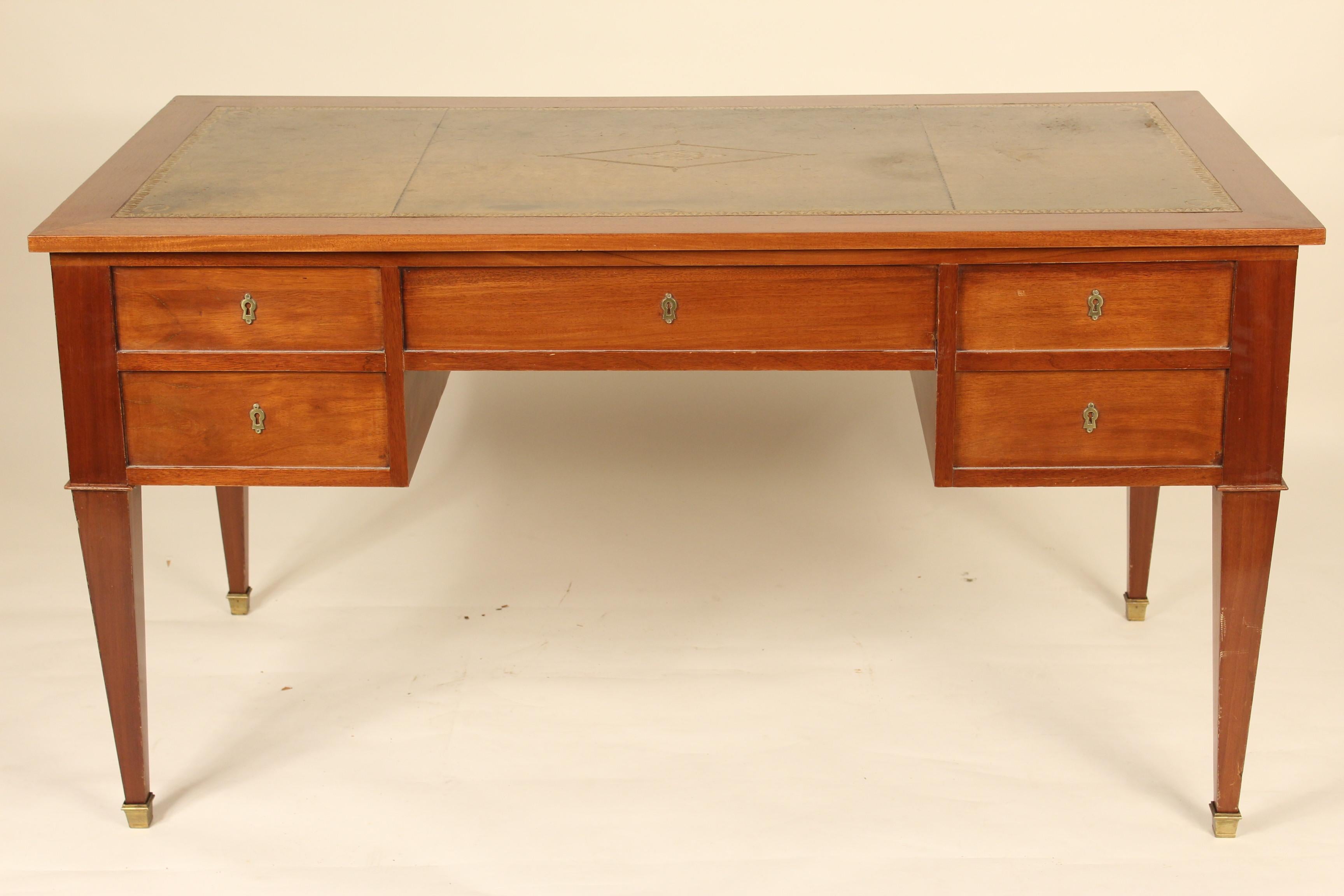 French Directoire Style Mahogany Desk 1