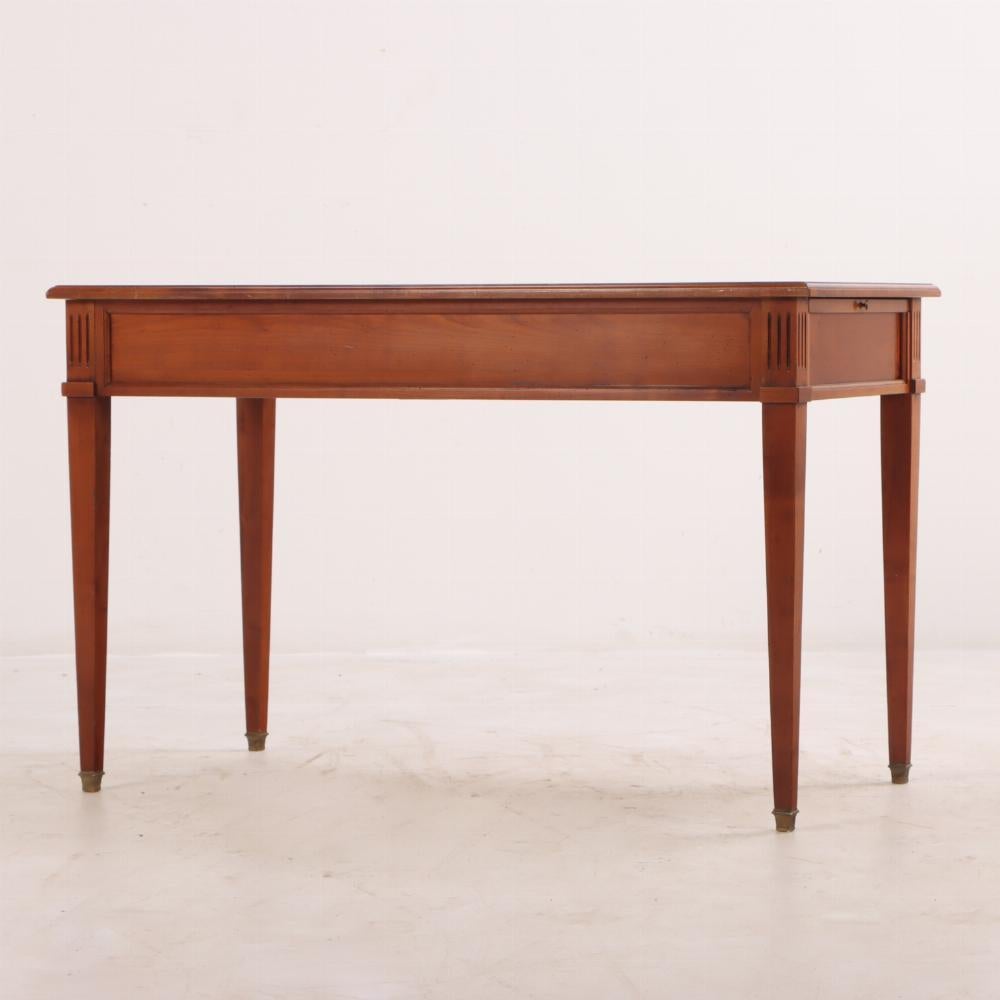 French Directoire style mahogany leather top writing desk C 1940. 1