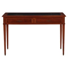 French Directoire style mahogany leather top writing desk C 1940.