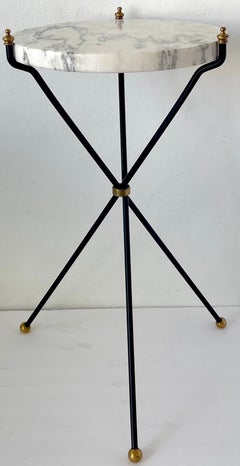 French Directoire Style Marble & Bronze Drinks Table, Attributed Maison Jansen