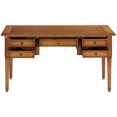 French Directoire style minister's desk in solid wood