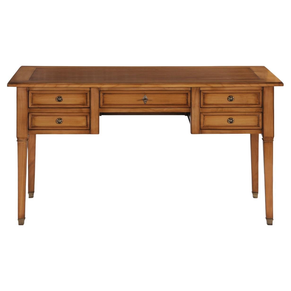 Escritorio ministerial estilo Directoire francés de madera maciza