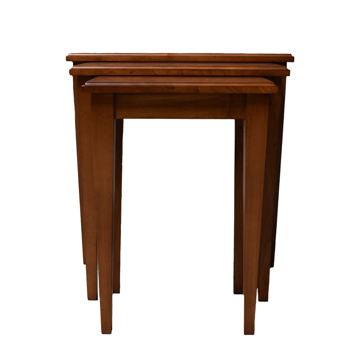 Wood French Directoire style nesting tables 