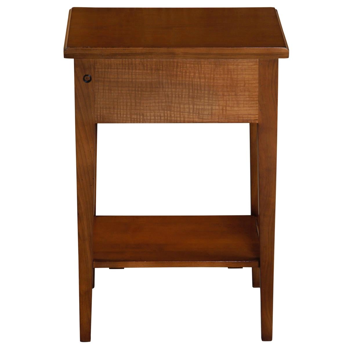 French Directoire Style Night Stand in Solid Cherry with 1 Drawer For Sale 4