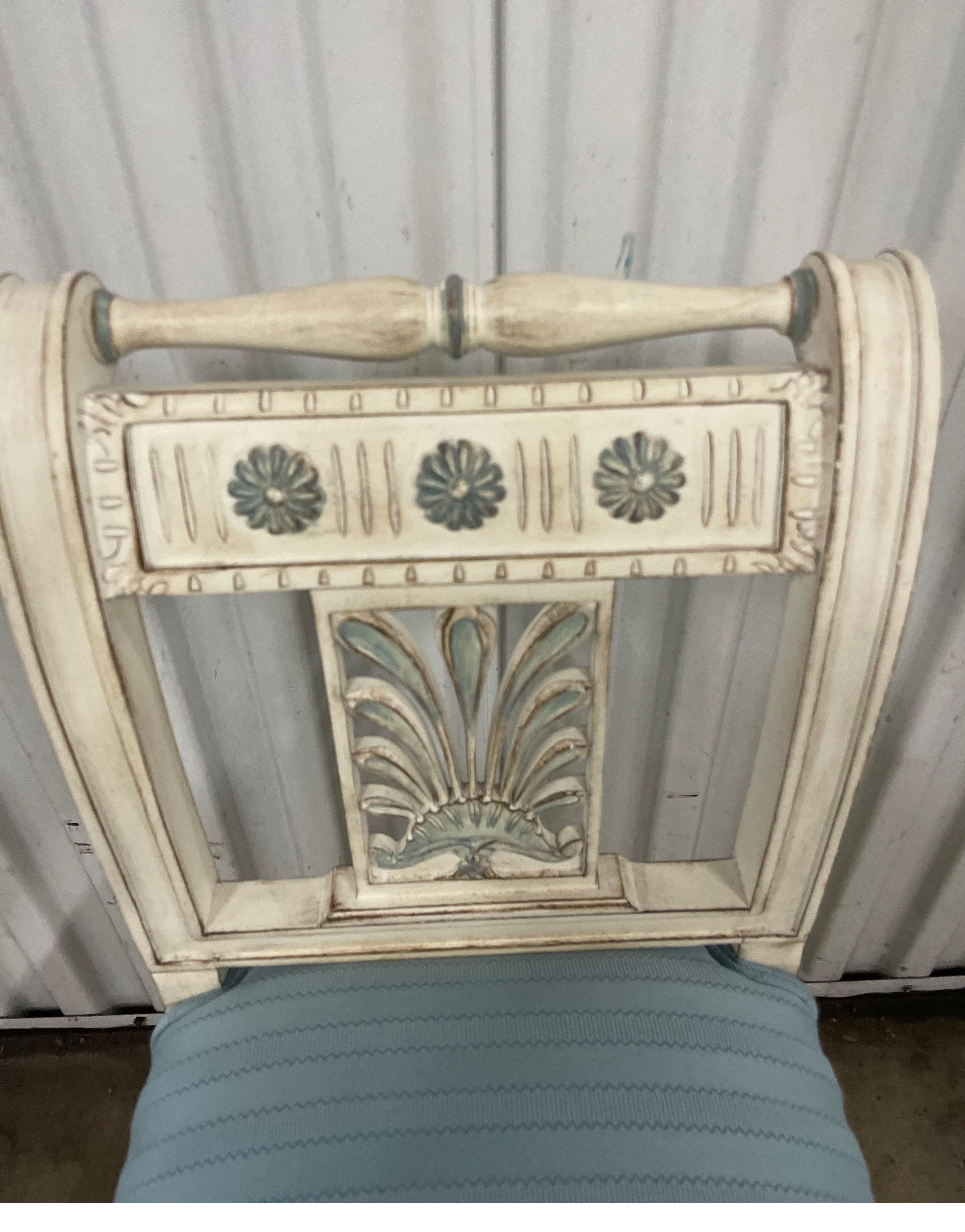 French Directoire Style Painted Bench For Sale 1