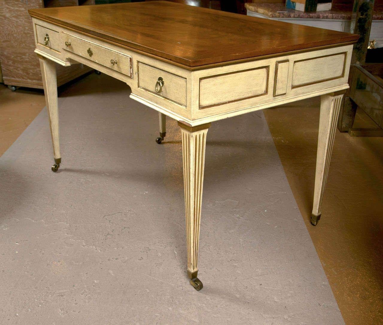 French Directoire Style Painted Desk by John Widdicomb In Good Condition In Manhasset, NY
