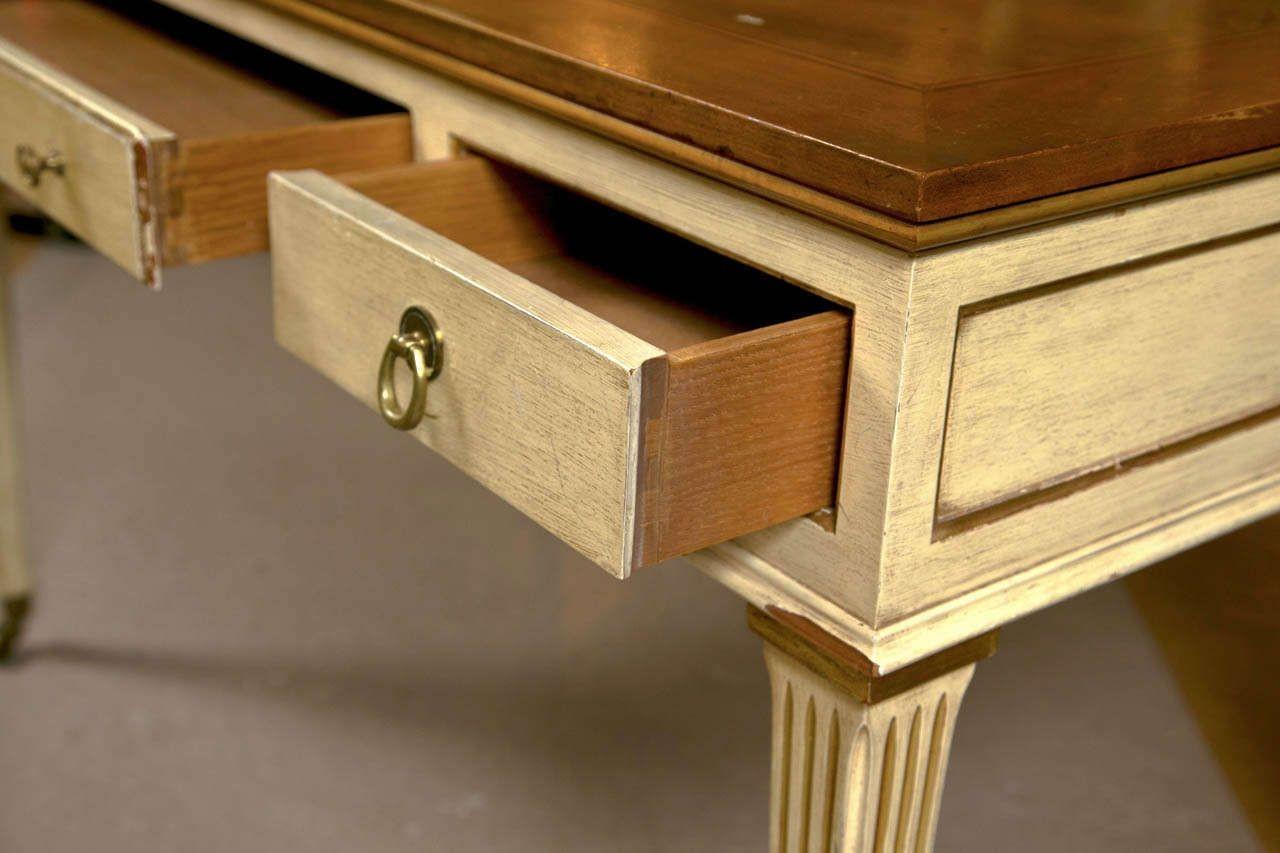 Wood French Directoire Style Painted Desk by John Widdicomb