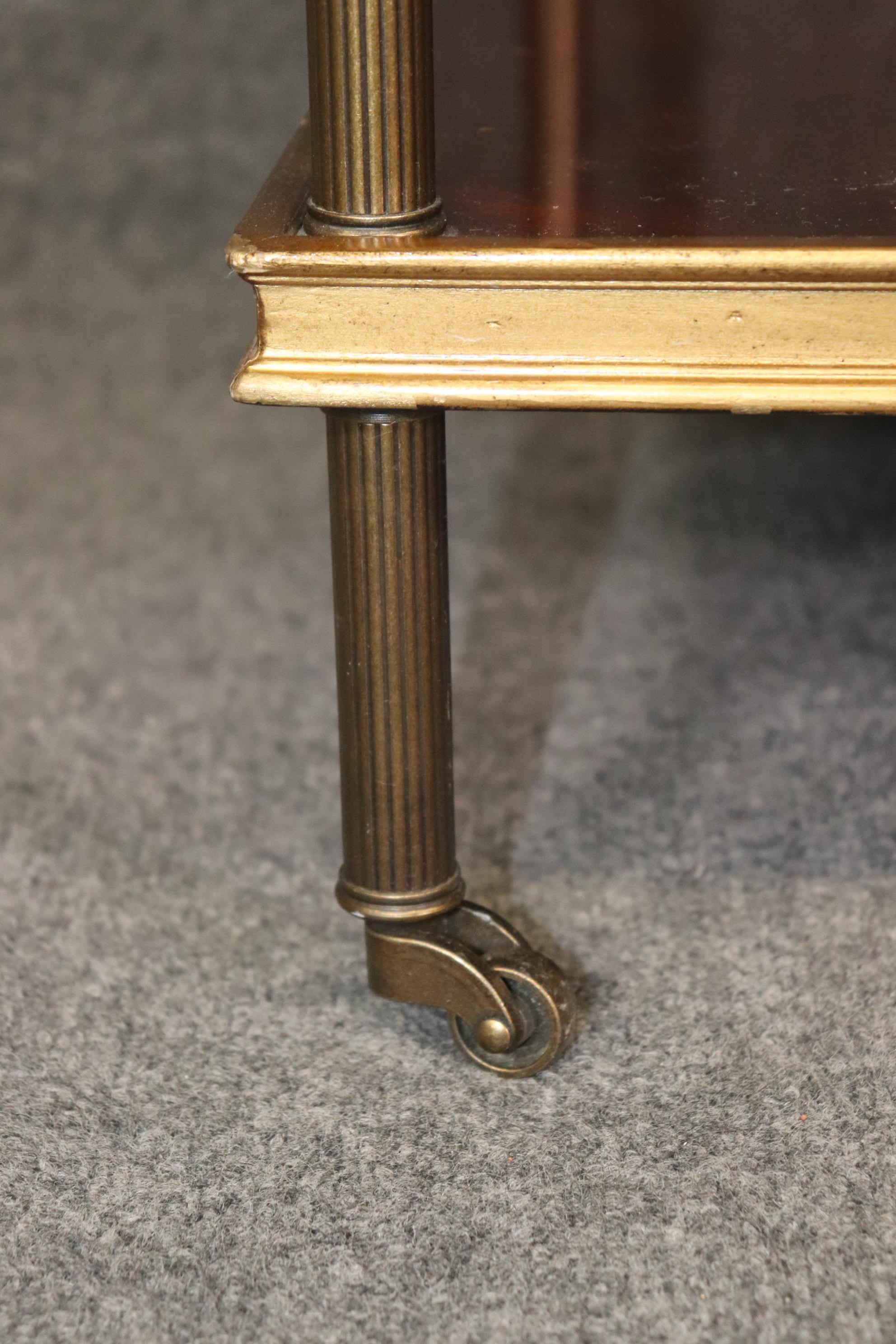 French Directoire Style Ralph Lauren Figured Mahogany Gilt Brass End Table  6