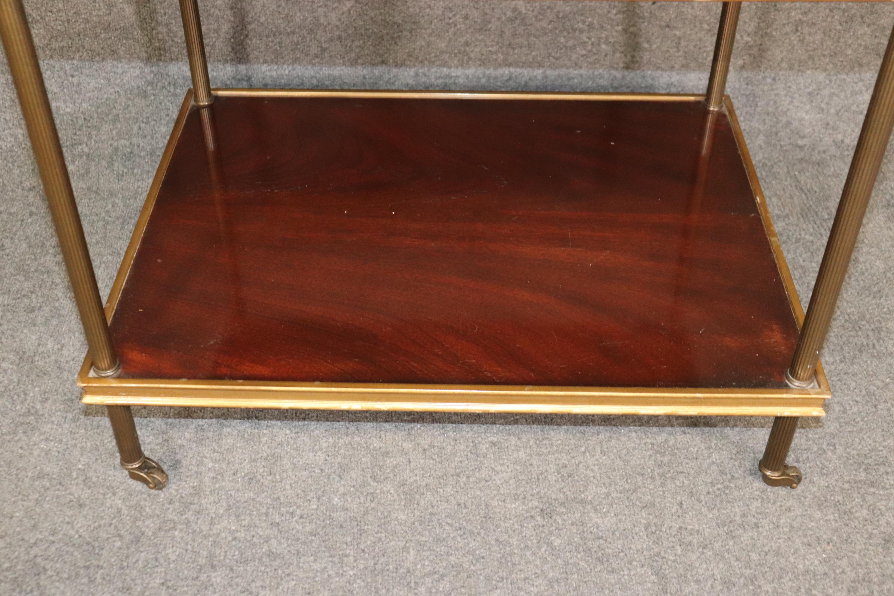 French Directoire Style Ralph Lauren Figured Mahogany Gilt Brass End Table  4