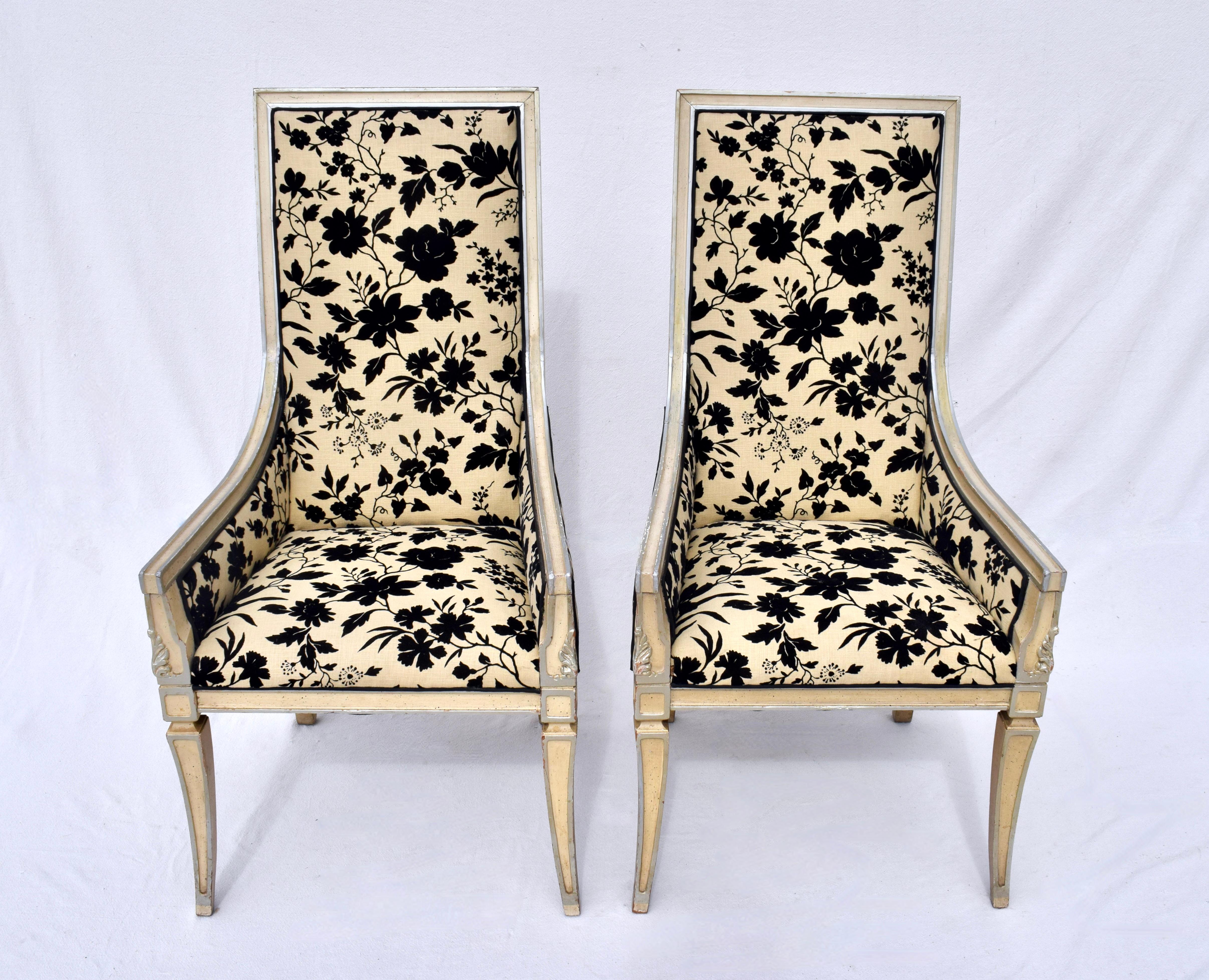 American French Directoire Style Swag Arm Chairs For Sale