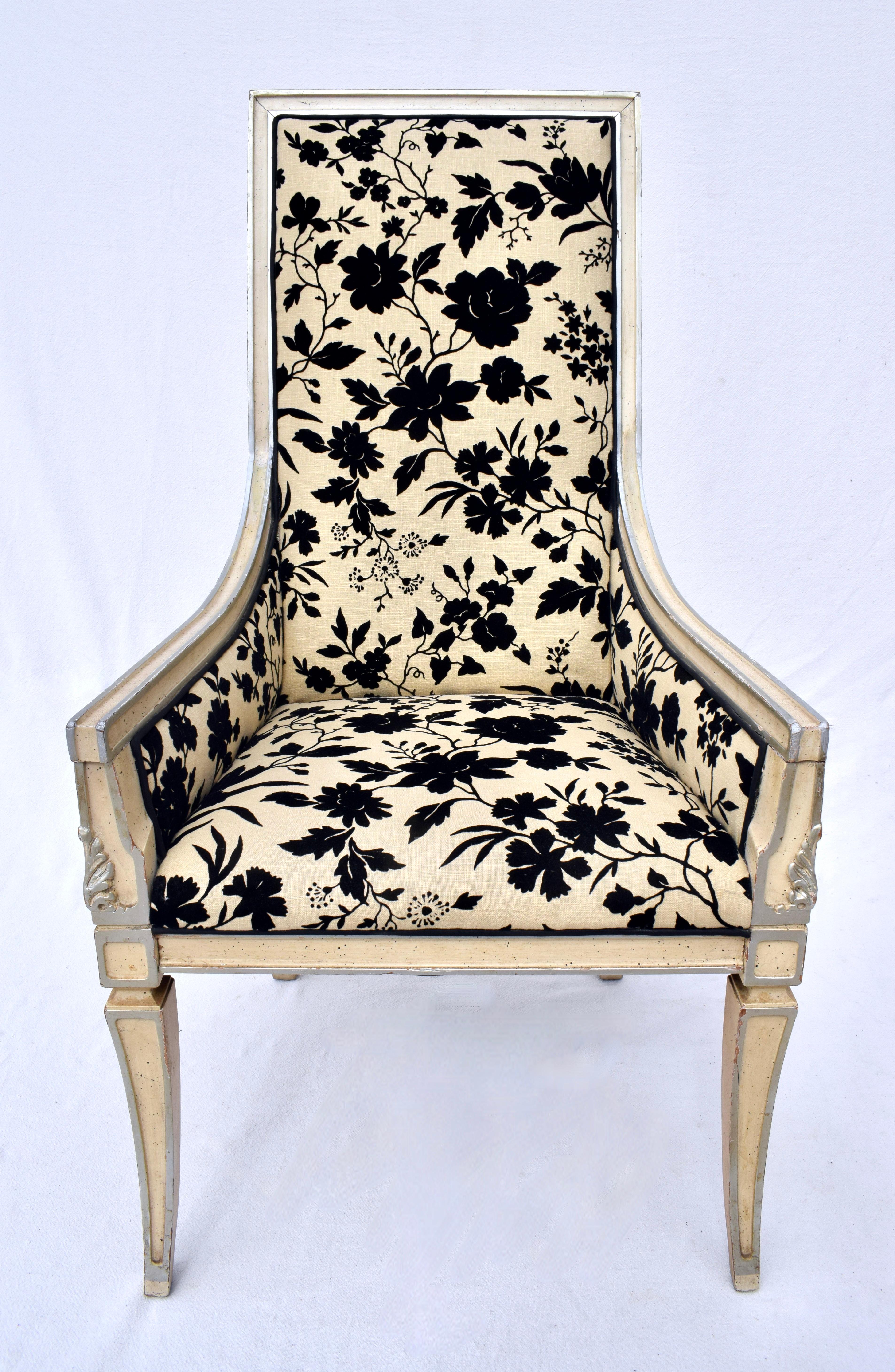 French Directoire Style Swag Arm Chairs For Sale 2
