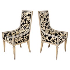 Retro French Directoire Style Swag Arm Chairs