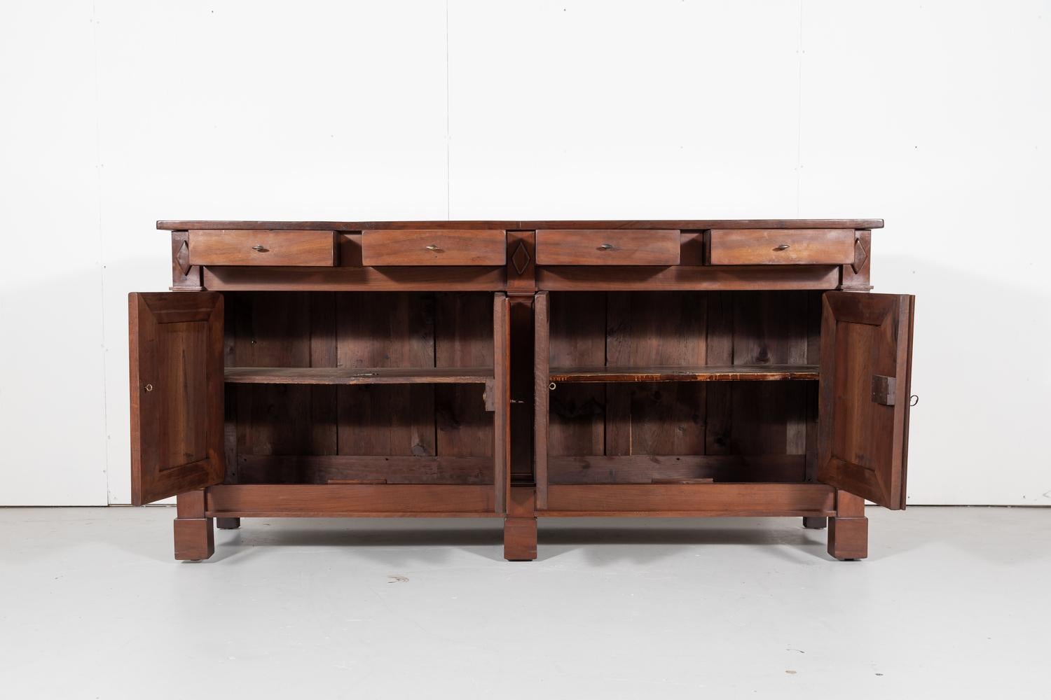 Late 18th Century French Directoire Style Walnut Enfilade Buffet