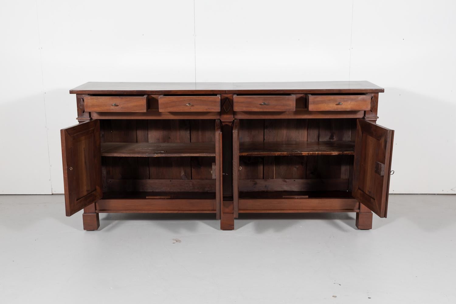 French Directoire Style Walnut Enfilade Buffet 1