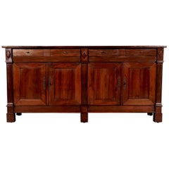 Antique French Directoire Style Walnut Enfilade Buffet