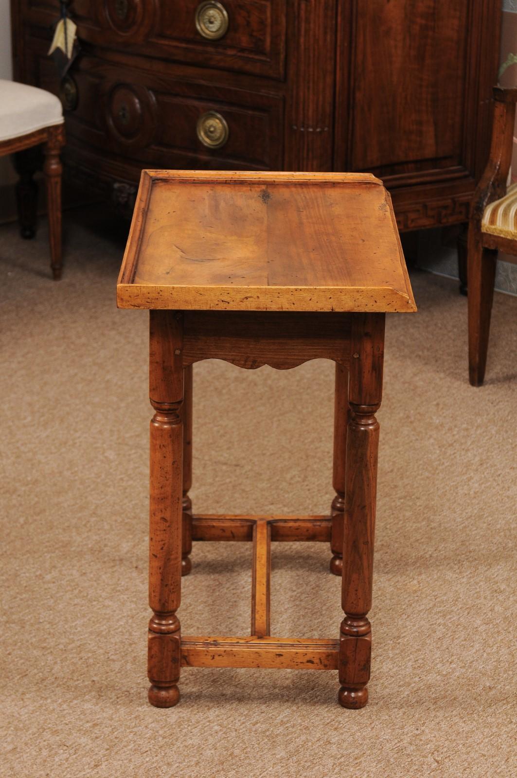 French Directoire Style Walnut Side Table, circa 1890 1