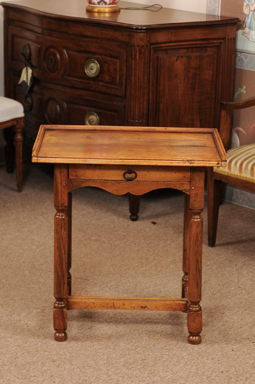 French Directoire Style Walnut Side Table, circa 1890 4