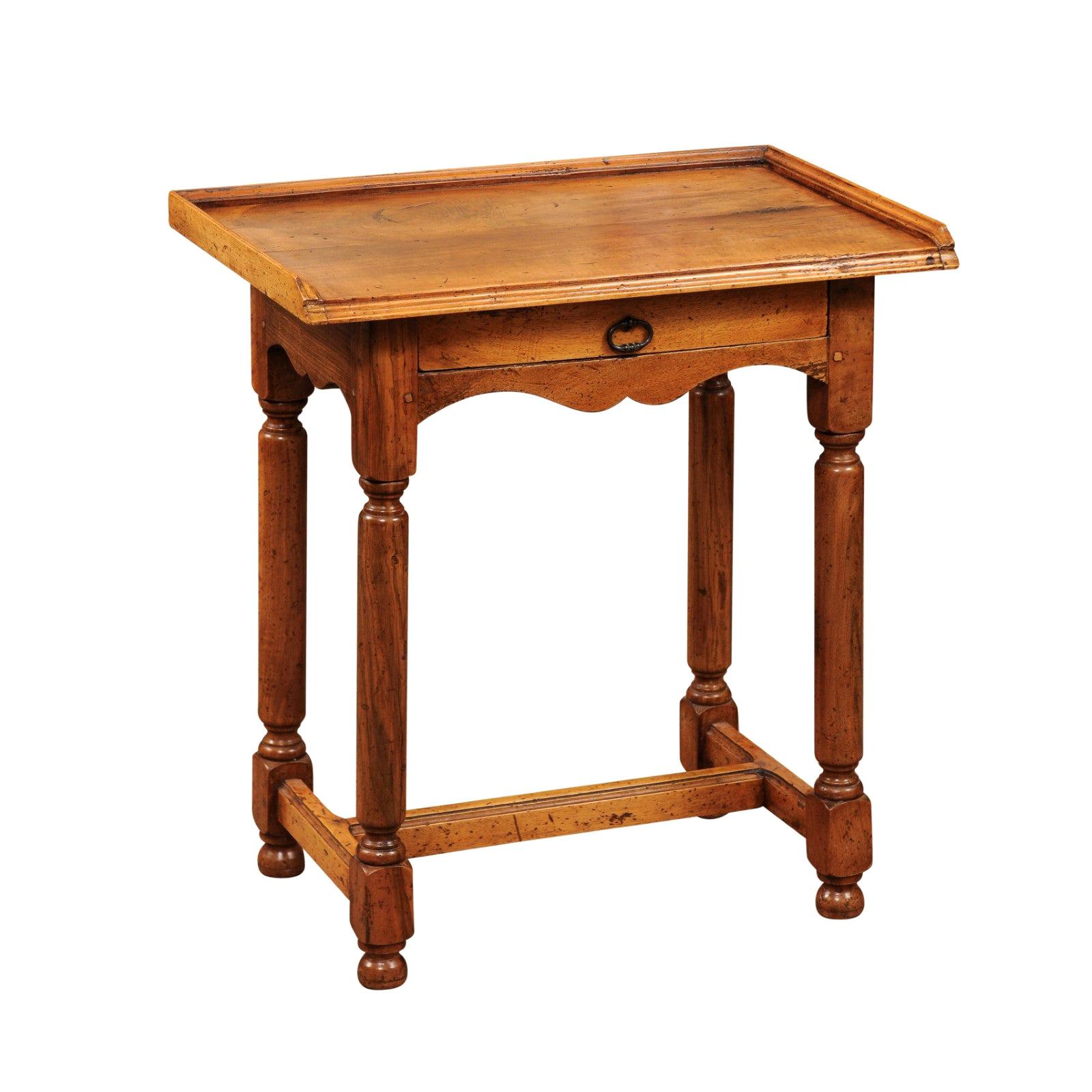 French Directoire Style Walnut Side Table, circa 1890