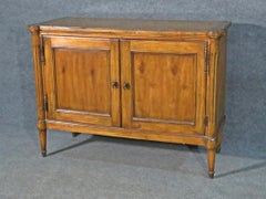 French Directoire Style Walnut Two Door Cabinet Buffet Commode Server