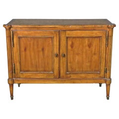 French Directoire Style Walnut Two Door Cabinet Buffet Commode Server