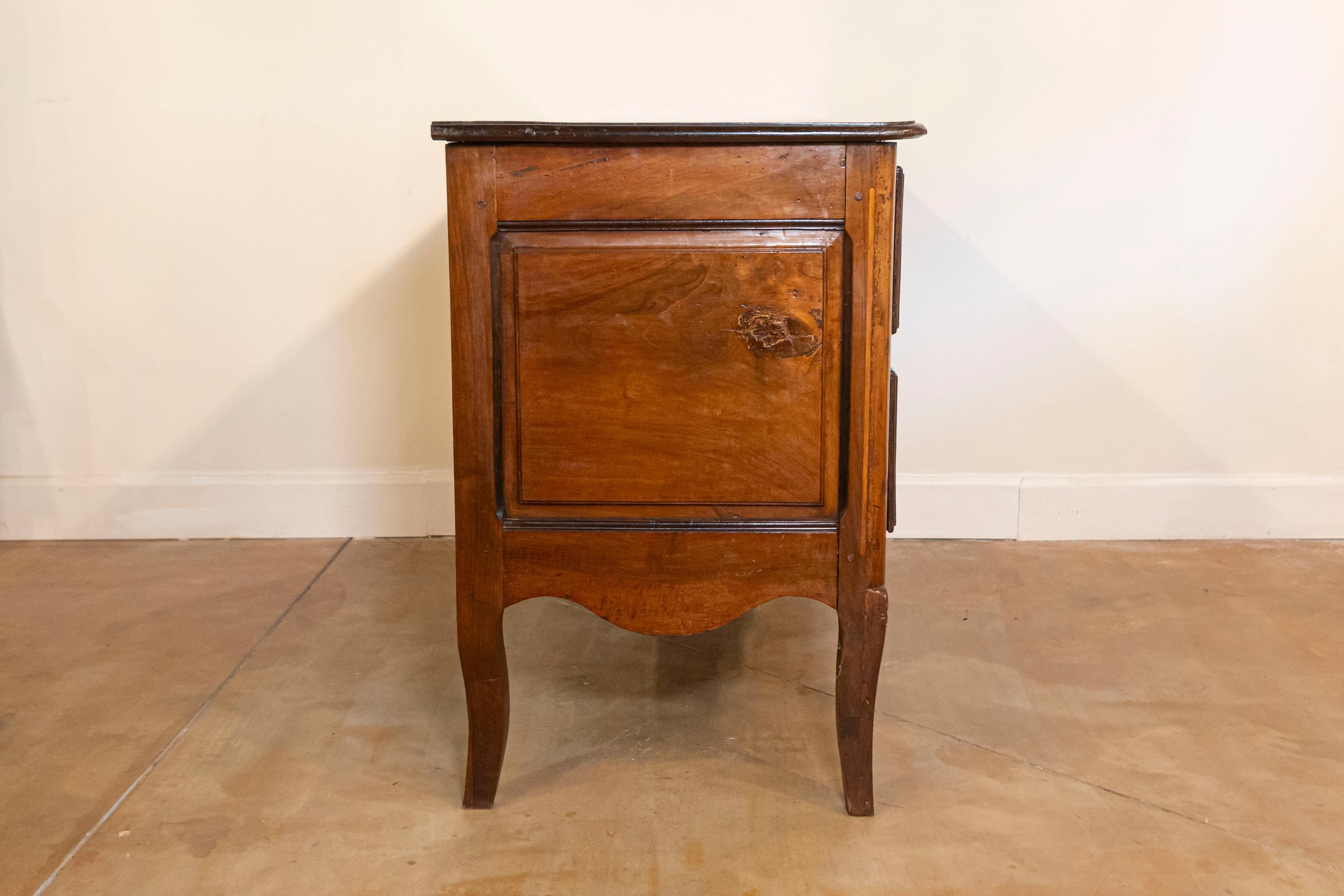 French Directoire Two-Drawer Walnut Commode with Banded Inlay from Provence For Sale 3