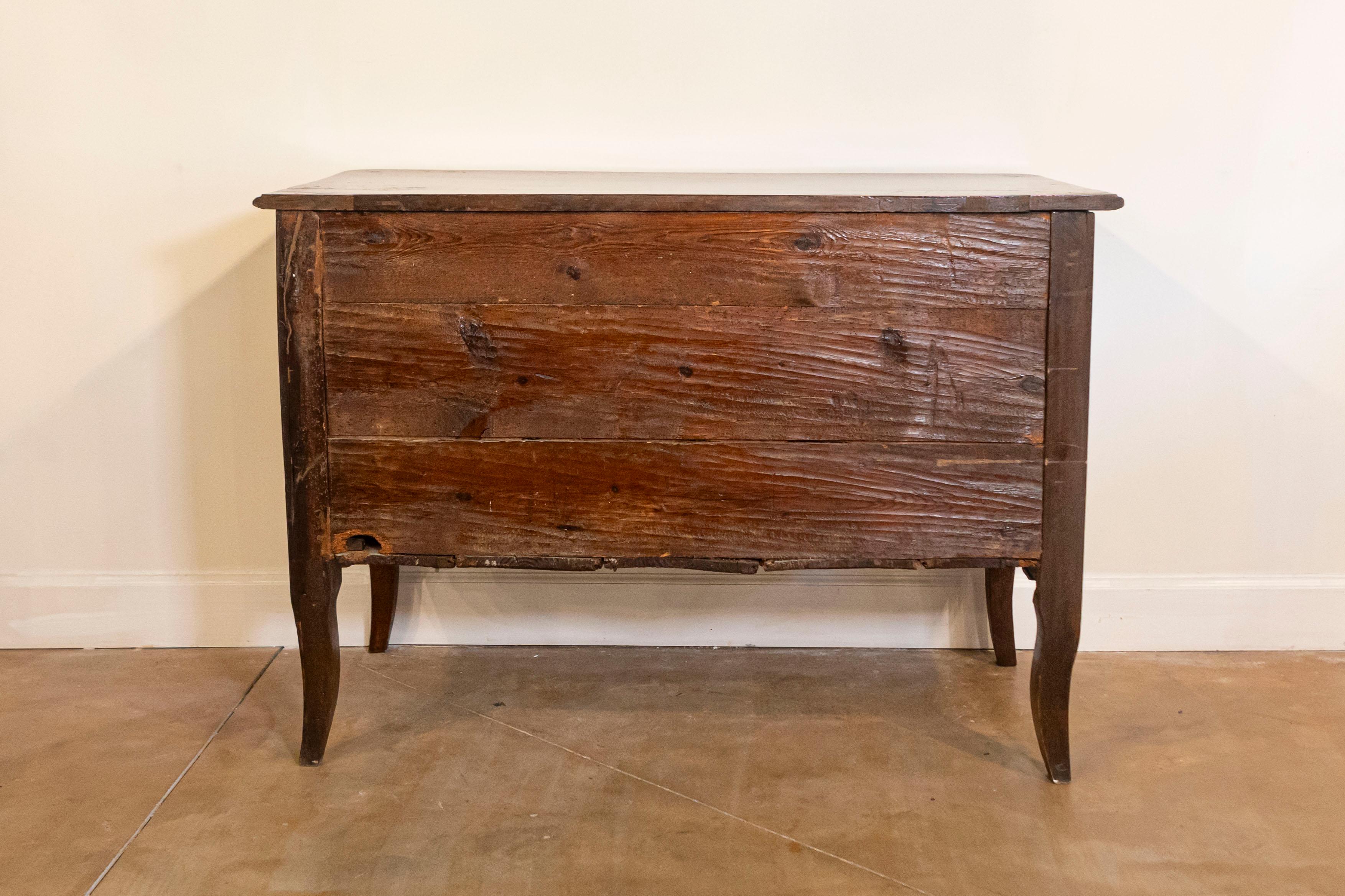 French Directoire Two-Drawer Walnut Commode with Banded Inlay from Provence For Sale 4