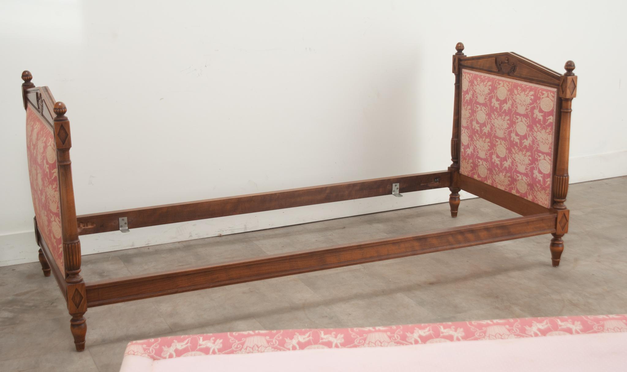 French Directoire Walnut Daybed & Crown For Sale 11